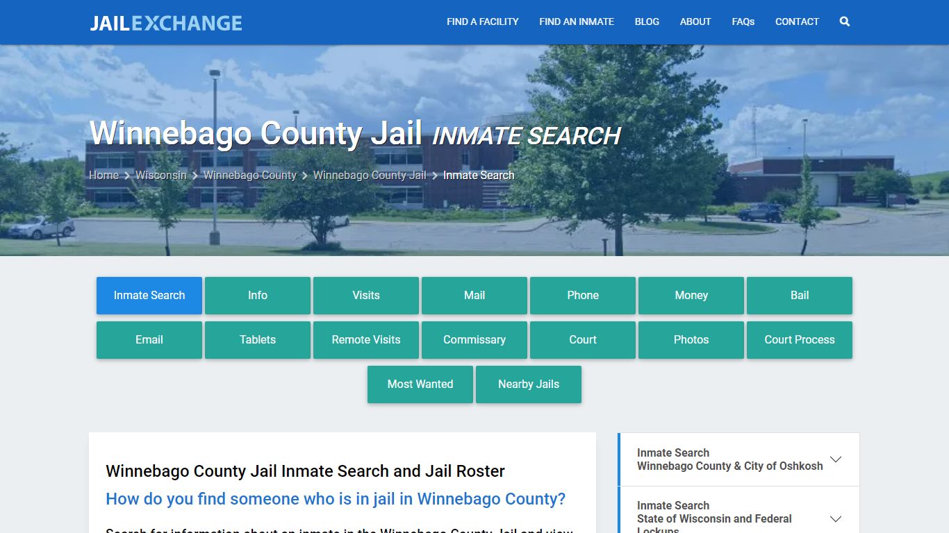 Inmate Search: Roster & Mugshots - Winnebago County Jail, WI